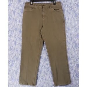 Toad&Co Men's Straight Jeans - Olive/Tan